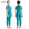 Girls 2.5mm One Piece Wetsuit Long Pants Thermal Swimsuit Diving Snorkeling Surfing