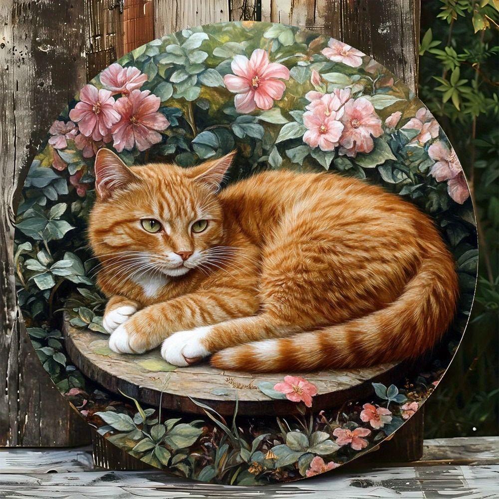 Round Metal Tin Sign Bar Wall Decor Home Art