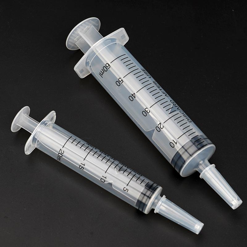1 Stück Kleintierfutterspender Vogelfutterspender Spritze Einlaufspülgerät Großer Kaliber Kunststoff Spritze mit Großer Öffnung 20ml/60ml
