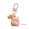 3D Pink Pig Keychain Pendant Cute Cartoon Resin Charm Key Rings Personalized Hangings Keychain for Girls and Students