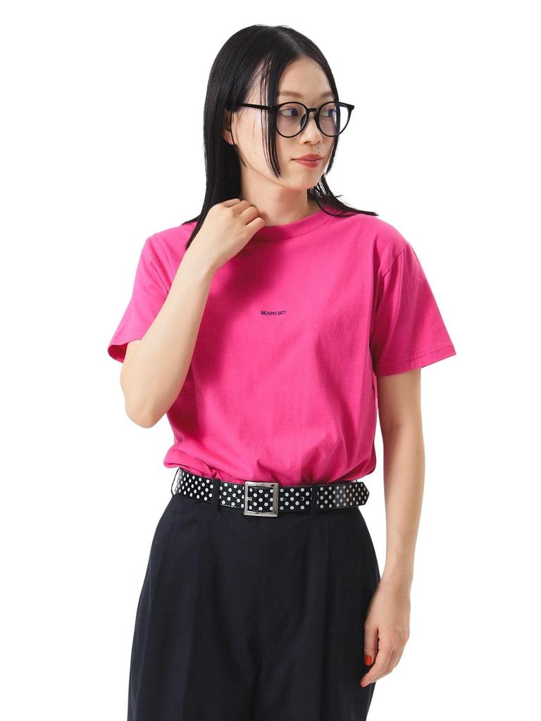 Beams Boy S/S TEE Boy Embroidery Crew Short Sleeve T-Shirt Women's FUCHSIA 2