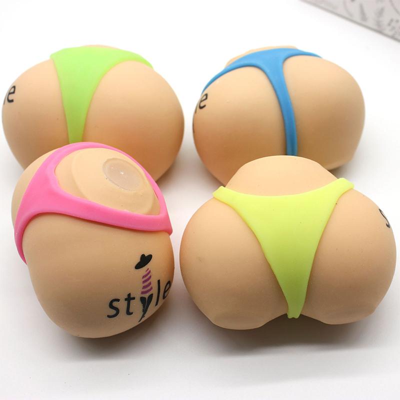Funny Butt Shaped Stress Ball Squishy Relief Squeeze Ball Stress Toys For Kids And Adults Decompression Relax Toy Practical Jok
