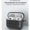 YurKem Carbon Fibre Earphone Case For Apple Airpods 3 Shockproof Cover For Air Pods 3 Supports Wireless Charging With Keychain Case