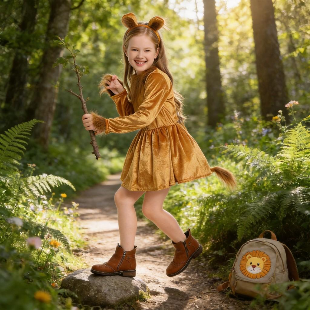 Halloween Lion King Cosplay Costume For Kids With Polyester Fabric For Childrens Stage Performance