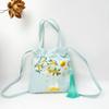 Elegant Chinese Style Drawstring Bucket Bag Organza Small Purse Bag  Shopping