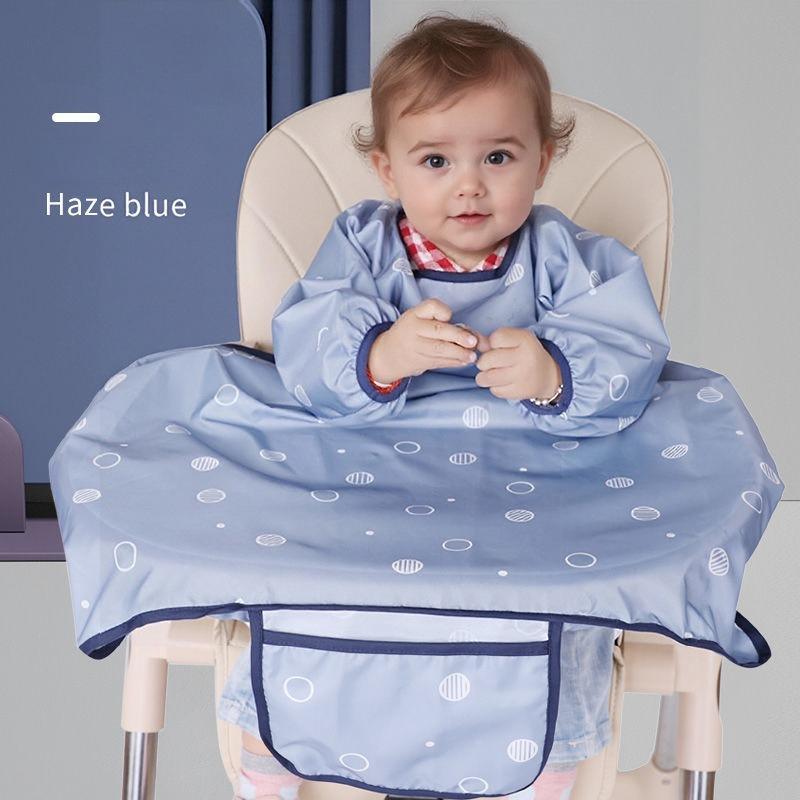 New Children's Integrated Sleeveless Dining Chair Cover Baby Eating Bib Waterproof Oil Resistant Quick Drying Baby Cover Apron