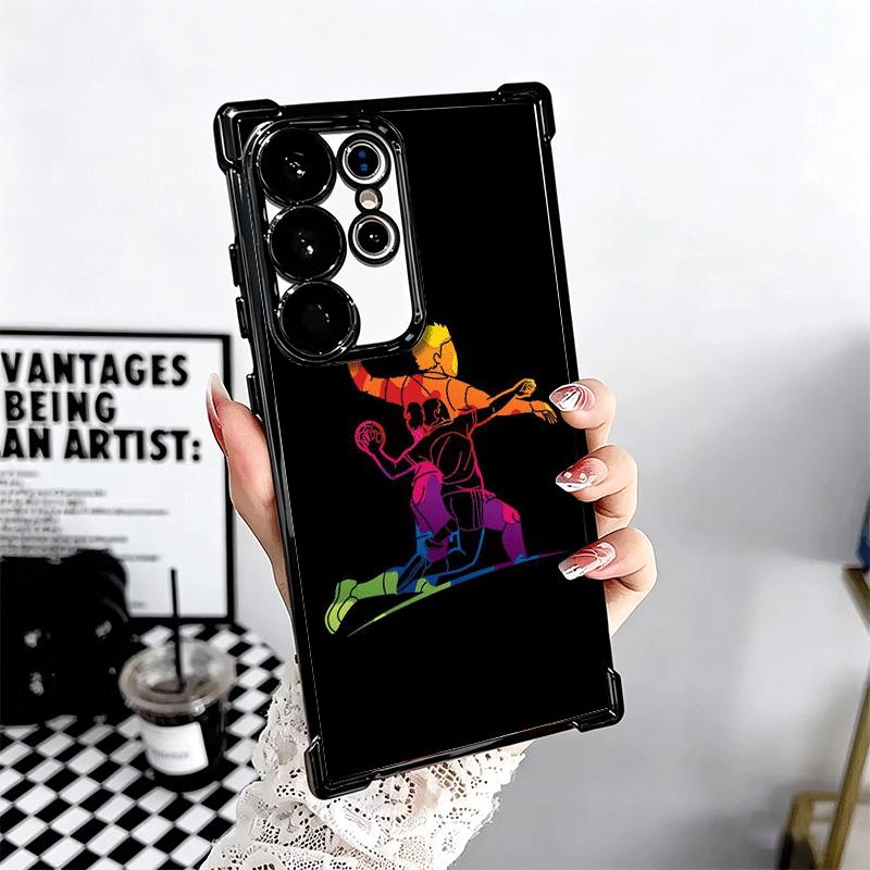 Handball Sport Beschichtet Handyhülle Für Samsung Galaxy S24 S25 FE S26 Edge S23 Ultra S22 S21 Plus S20 Anti-Fall Airbag Abdeckung