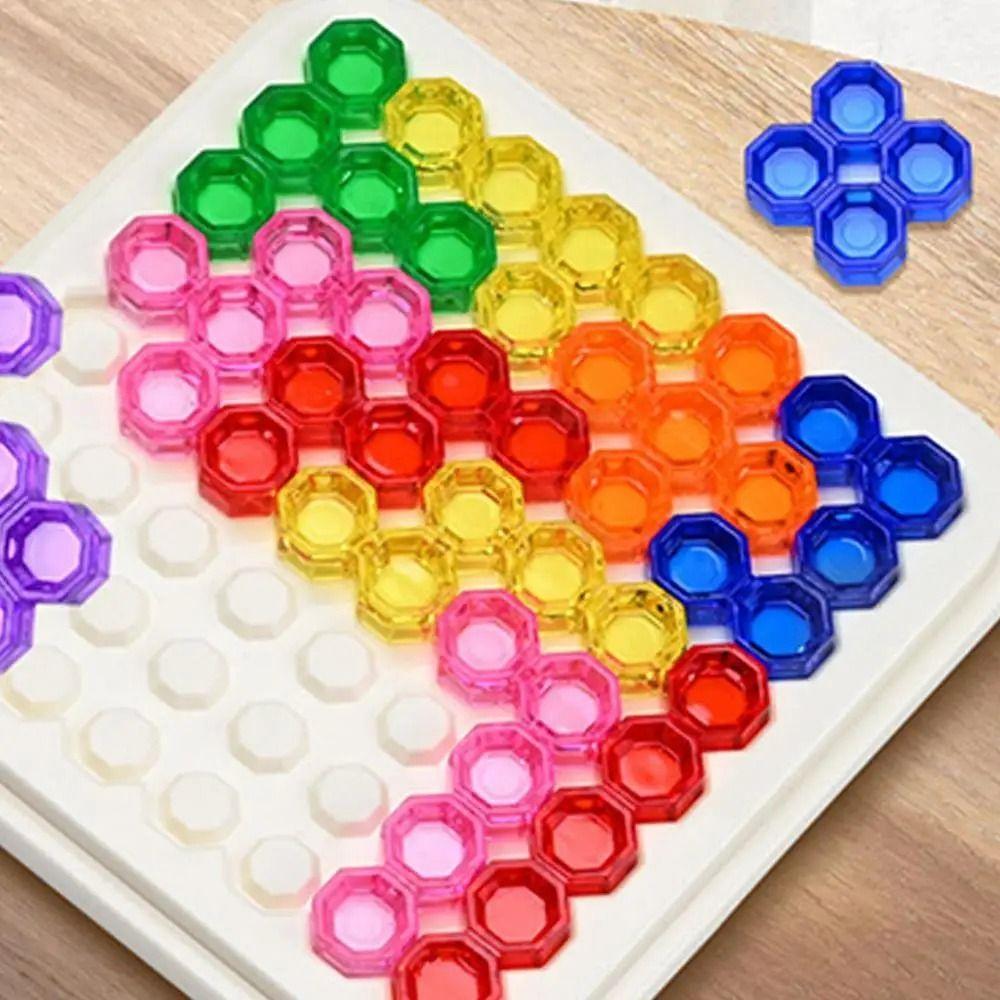 Geometric Blocks Sudoku Board Game Plastics Colorful Puzzle Intelligence Toys  Children's Day Gift