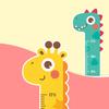 Baby Wachstumstabelle Wandsticker Selbstklebend Schlafzimmer Spielzimmer Kinderzimmer Giraffe Dinosaurier Kinder Größenmesslineal Aufkleber