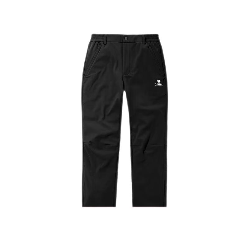 CAMEL Unisex Outdoor Fleece-Lined Windproof Waterproof Softshell Hiking Pants L