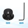 uxcell Aluminum Potentiometer Knobs Inch Volume Tone Control Top Hat Knobs for Guitar Instruments Audio Mixer Amplifiers Black 2-Pack 1/4