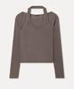 MIXXO Halter Neck See-Through Long Sleeve T-Shirt Re Lwf912C_Miwlwg31Qa