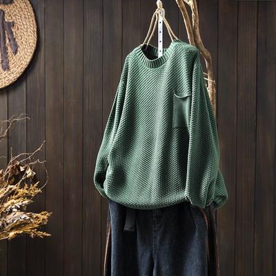 Pullover für Damen, Herbst/Winter, verdickter Pullover, warmer Strickpullover, Langarmpullover, Oversize-Pullover, Oberteile