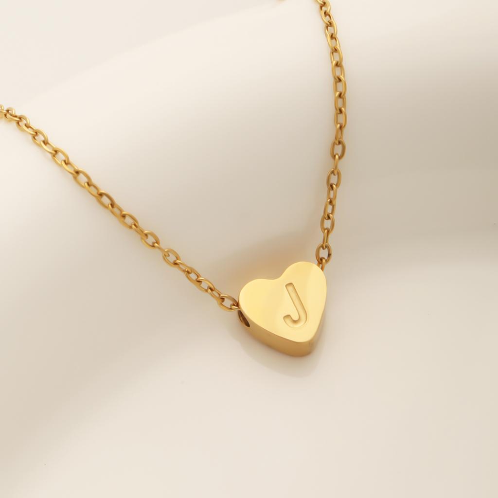 1 PZ Cavigliera a Catena Link in Acciaio Inossidabile Colore Oro Gioielli da Donna Cavigliera con Lettera Iniziale A-Z Cuore per Accessori da Donna