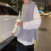 Men's Split Sweater Vest - Hong Kong Style Trendy Loose Knit Waistcoat for Spring & Autumn
