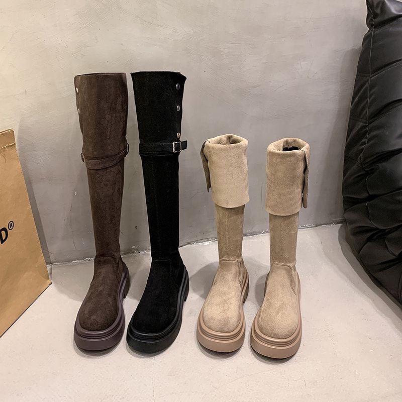 Women's Chunky-Heeled Over-the-Knee Thick-Soled Boots for Autumn/Winter 2025