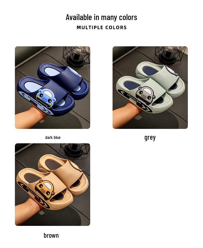 2026 Summer Cartoon Kids' Parent-Child Sandals: Soft, Non-Slip Soles for Home, Bath, and Outdoor Use