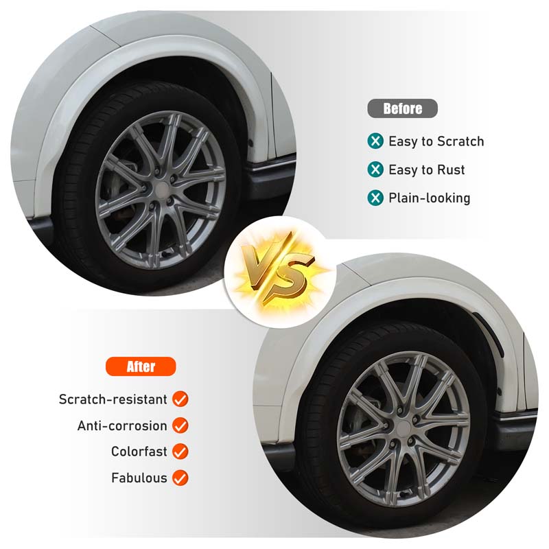 ABS Car Fender Flares Mud Flaps Arch Wheel Eyebrow Lips Strips Sticker Trim For 2011-2019 Nissan JUKE Infiniti ESQ Accessories
