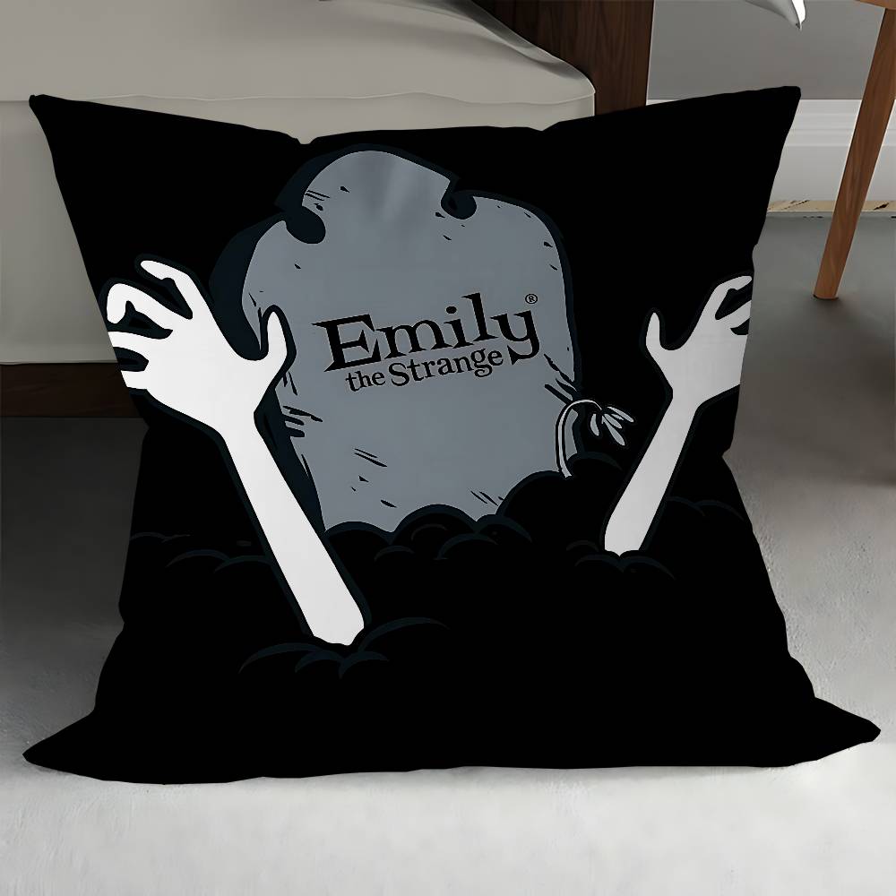 

Comics E-Emily The Strange Pillow Gifts Home Office Furnishings Bedroom Sofa Car Cushion Cover Case 45x45cm 12x12Inch