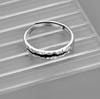 ANENJERY Uregelmessig svart epoksyring for kvinner Menn Trendy Vintage Hip Pop Finger Ring smykker