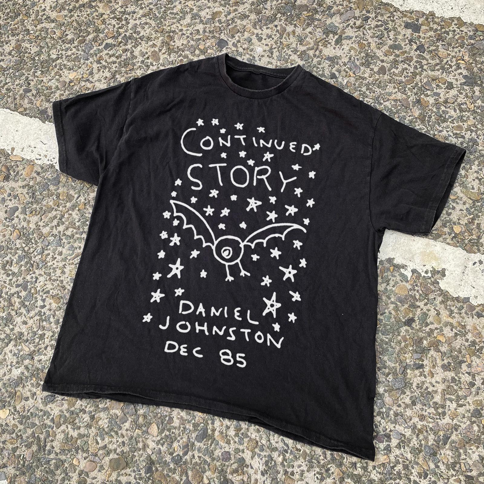 Daniel Johnston The Continued Story Rare T-Shirt Black L 4XL