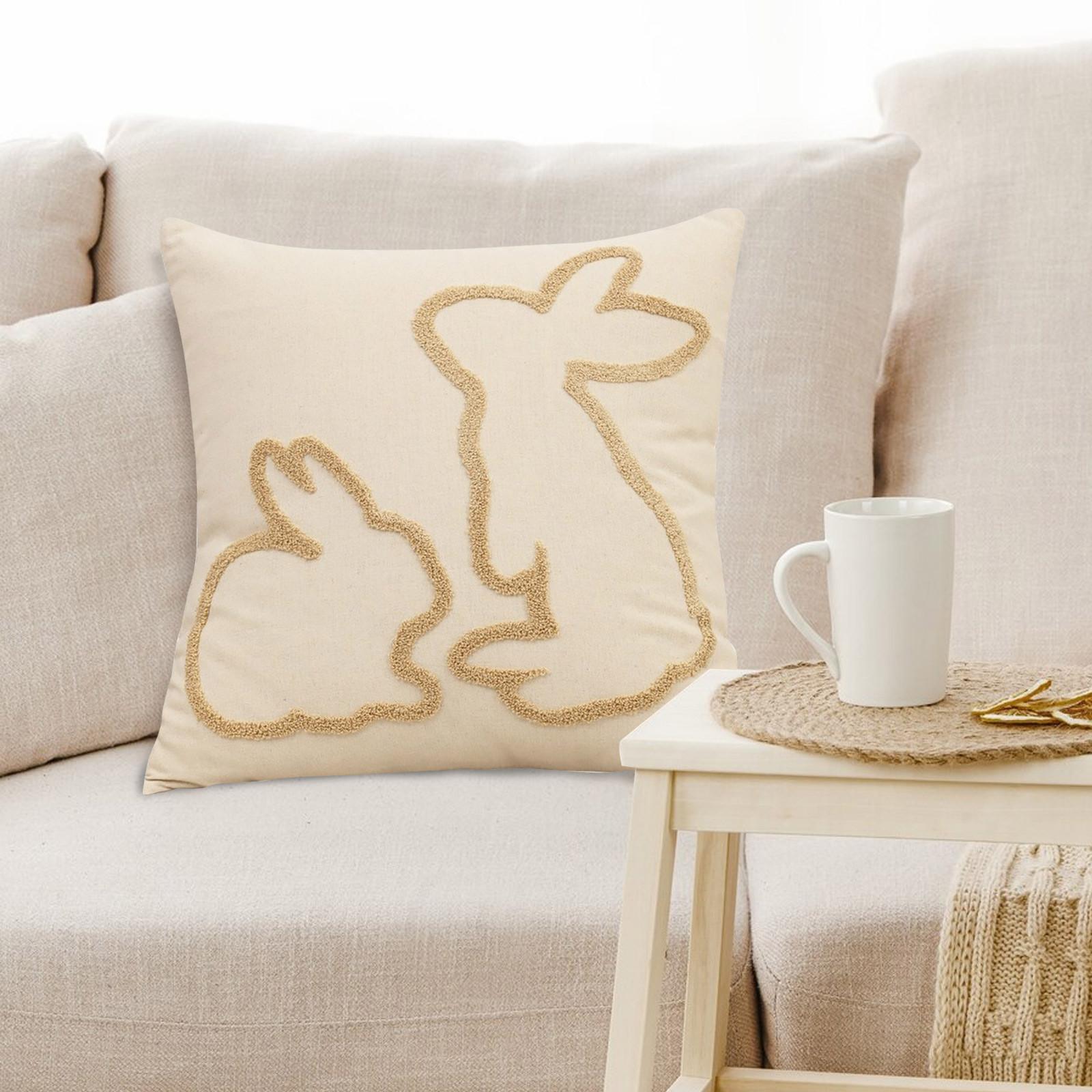 

Вышитые пасхальные элементы, новые подушки для гостиной и спальни, пасхальные украшения, пасхальные наволочки, 17,7*17,7 дюймов, 1 шт. One Size