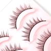 Koreanische Süße Mädchen Comic Stil Falsche Wimpern - Natürlich, Klar, Realistisch Ganzer Streifen mit Schwarzem Stiel