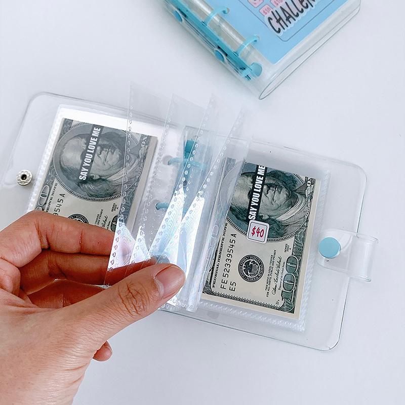 Pvc $1000 Pengesparing Utfordring Permknapplukking Mini Budsjettperm Konvoluttspareutfordringer Bok Holdbar bærbar