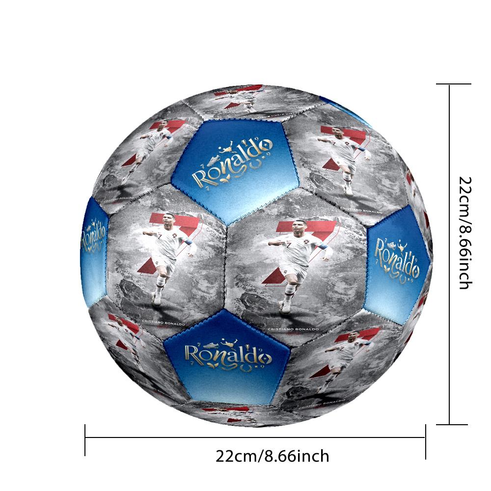 Ronaldo's Football Player Stadium Soccer Ball Size 5 Football Machine Sewn Indoor/Outdoor Training and Matches Unique Gift for Soccer Lovers