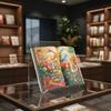 1pc Acrylic Book Display Stand Photo Frame Brochure Artwork Holder Organizer Product Display Stand School Office Accessories