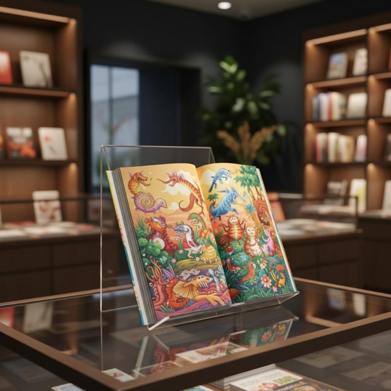 1pc Acrylic Book Display Stand Photo Frame Brochure Artwork Holder Organizer Product Display Stand School Office Accessories
