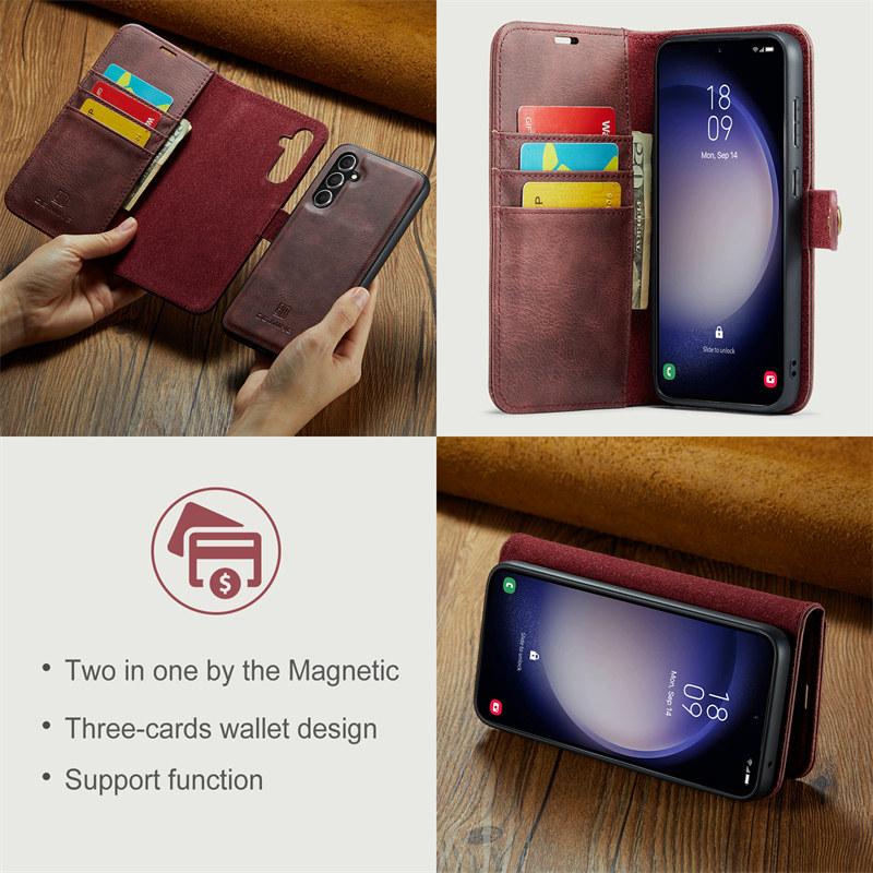 Flip Leather Case for Samsung Galaxy A17 A56 A36 A16 A55 A35 A15 A54 A34 A24 A14 A53 A33 A13 A52 A72 A51 A71 Detachable Magnetc Wallet Card Back Cover