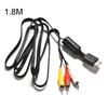 New Adapter Multi Out Flat Video/Audio Cable AV Cord 3 RCA