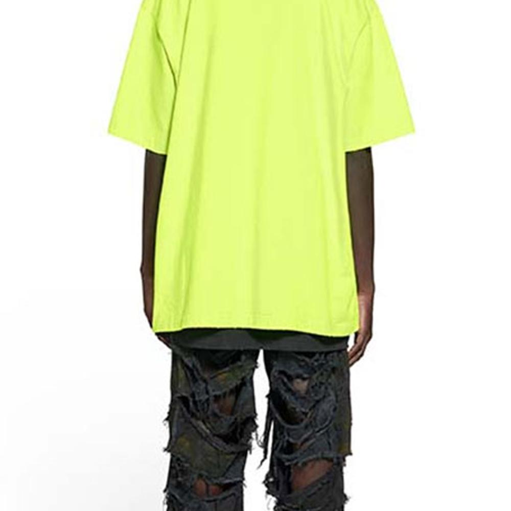 Balenciaga SS23 T Shirt Loose Fit Unisex Neon Yellow 651795TNVL17805
