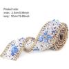 Diamond Ribbon, Dazzling 2.5cm DIY Diamond Mesh Wrap Roll Crystal Rhinestones Chain Trim Ribbon Decoration (Sapphire Blue Stone + Gold Bead Chain)