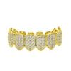 INS Popular hiphop European and American Hip-Hop Gold Teeth Set Sharp Teeth Jewelry Micro-Inlaid Gold Teeth Decoration Teeth Manufacturer