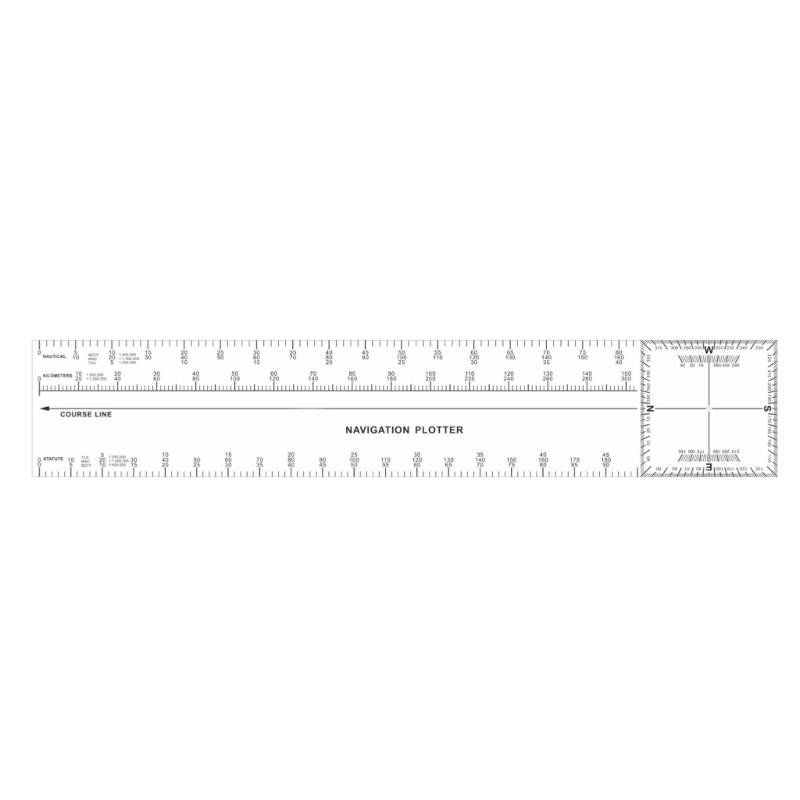 Portable Plotting Scale for Navigation Drawing in Flight and Marine Training with Electronic Backup Ideal for Professional and Students