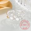 Korean 925 Sterling Silver Sweet Butterfly Finger Rings for Women Adjustable 925 Silver Wedding Party Jewelry Gift