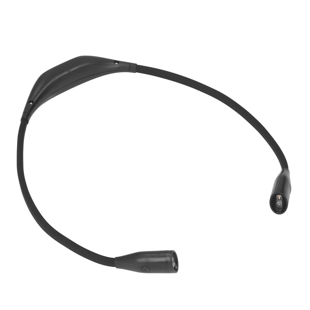 Nackenlicht USB-wiederaufladbar 3 Helligkeitsstufen 360 Grad Flexibel LED-Nacken-Leselampe zum Laufen Reparatur Schwarz