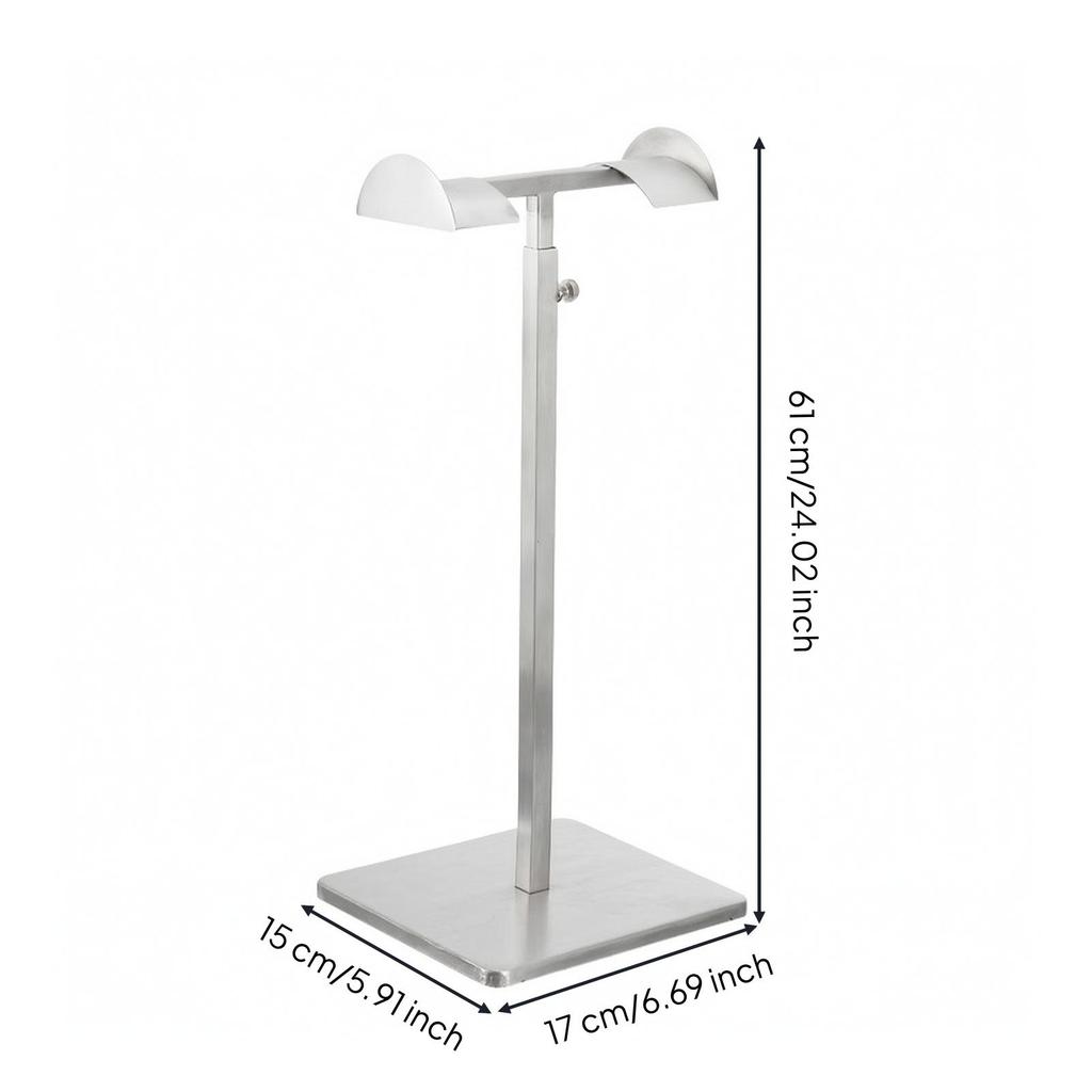 Long-Lasting Stainless Steel Bag Display Stand Stable Freestanding Handbag