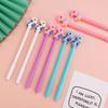 1Pc Cute Giraffe Topper Gel Pens 0.5mm Fine Point, Macaron Color Assortment, Smooth Black Ink Writing Pens, Kawaii Animal Decor Stationery, Creative L