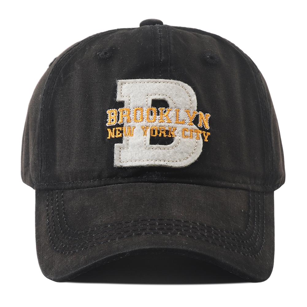 New Korean Style Brooklyn Embroidery Baseball Cap Washed Cotton Snapback Hat Adjustable Vintage Dad Hats For Women Men Headwear