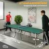 9FT Folding Tennis Table, with 8 Wheels, for Indoor Use, Green