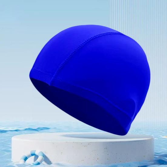 Stoff Badekappe Elastisch Atmungsaktiv Leicht Lang Kurzhaar Schwimmkappe Einfarbig Herren Damen Erwachsene Kinder Schwimmbadkappe
