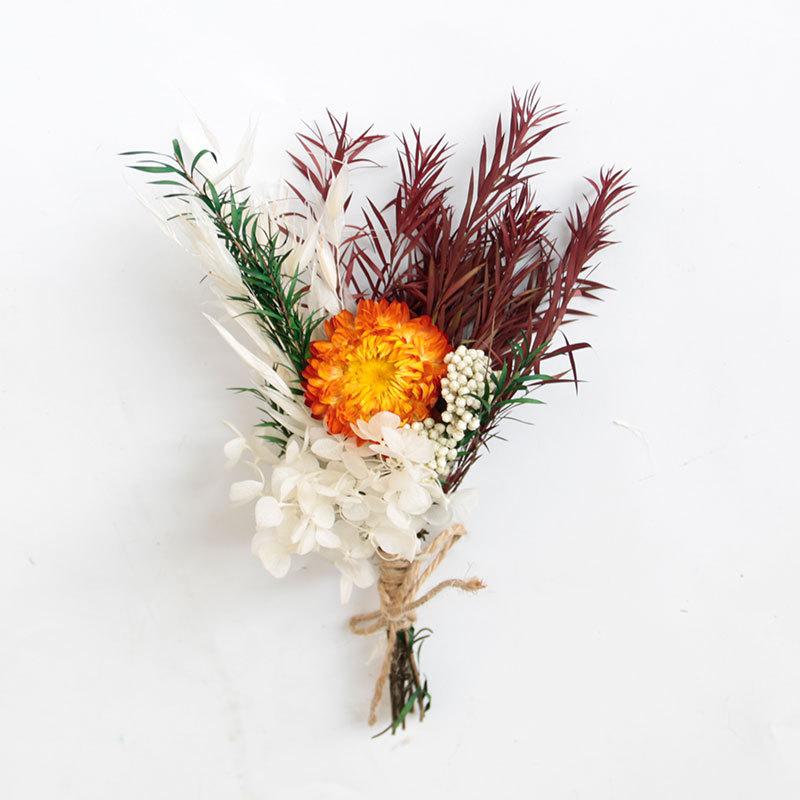 

Mini Dried Flower Bouquet with Mixed Wildflowers and Foliage Natural Preserved Floral Arrangement for Home Decoration and Craft Projects One Size
