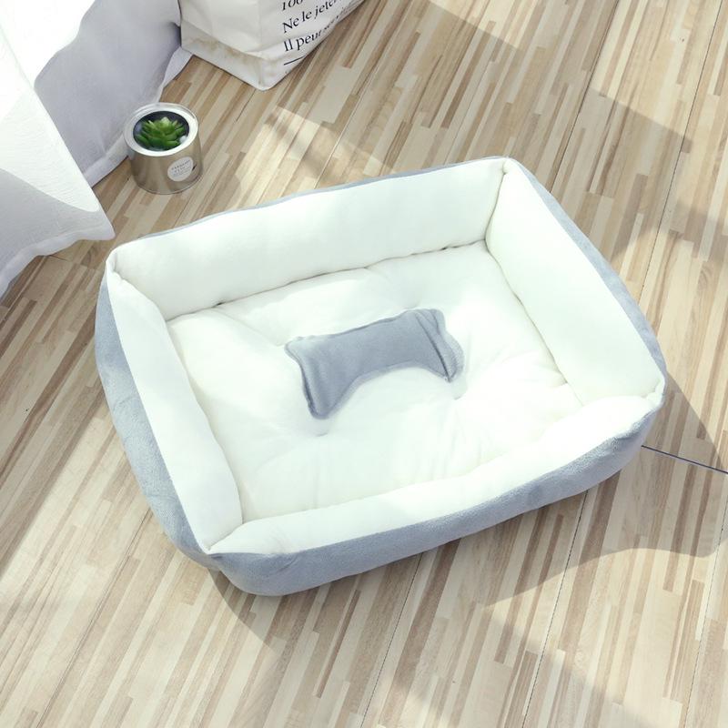 Pet Nest All-Season Universal Cat & Dog Bed - Rectangular, Bone-Shaped Pad for Medium To Large Pets