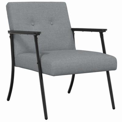 Armchair Light Grey Fabric