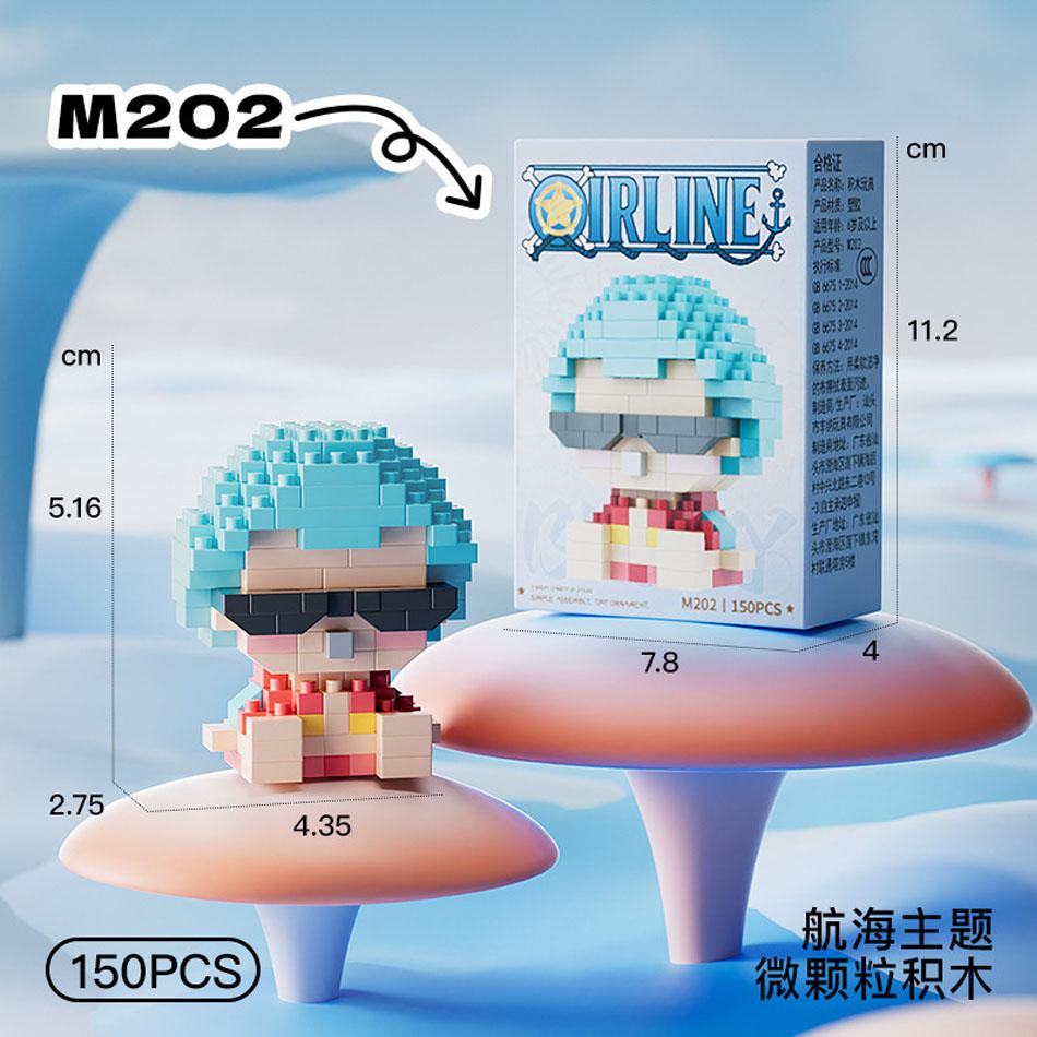 *Anime Building Block Chopper Buggy Assembly Micro Building Block Zoro Robin Character Model Mini Bricks Figure Toys For Gift