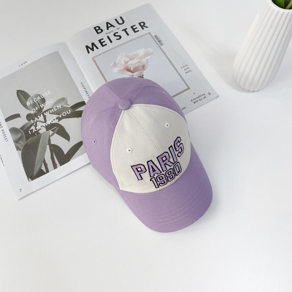 Unisex Basic Daily Paris 1980 Color Block Ball Cap