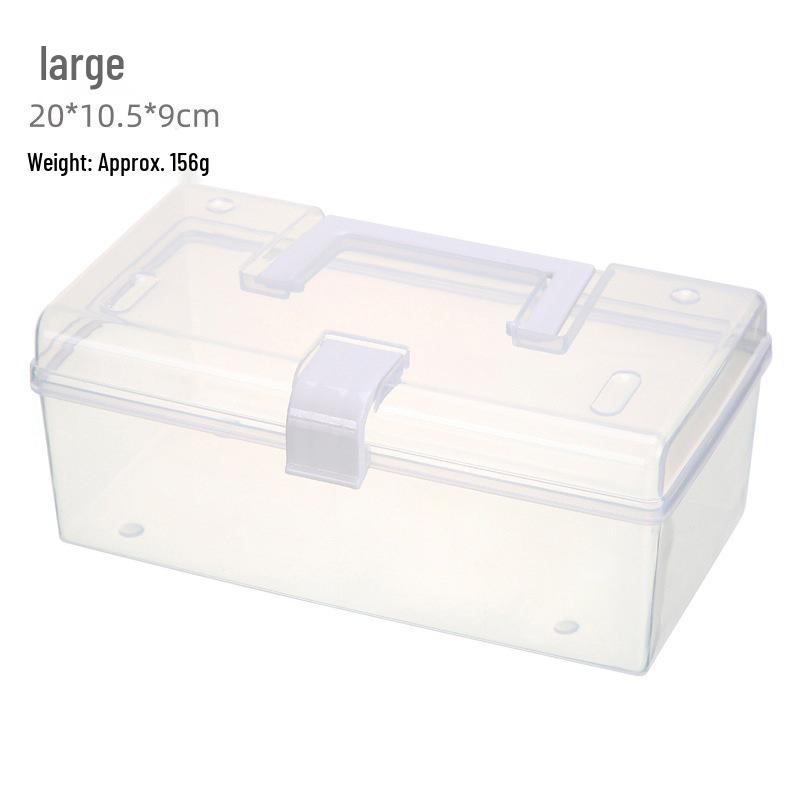 Stackable Desktop Organizer: Transparent, Multifunctional Storage Box for Medicine and Household Items